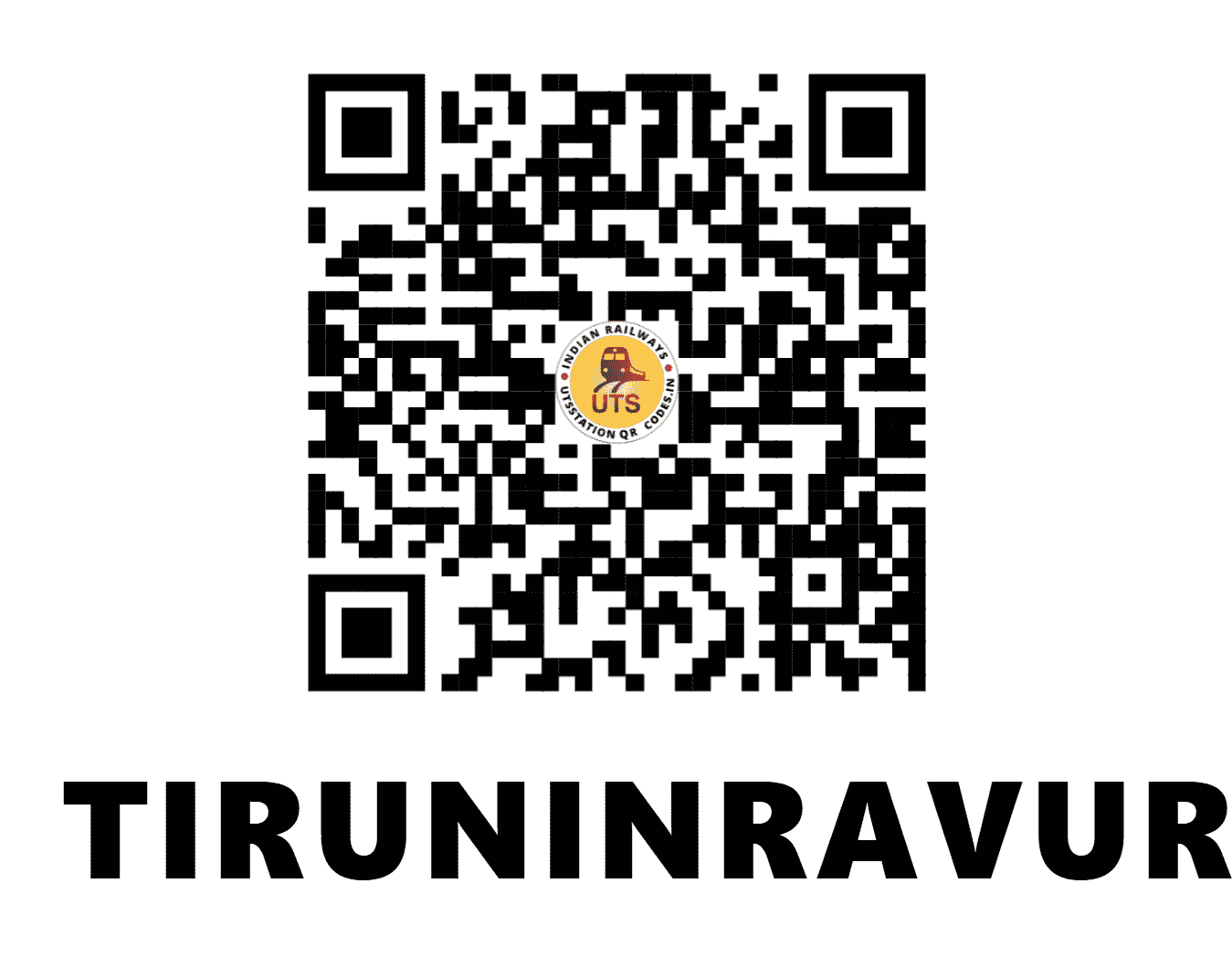 UTS QR Code for TIRUNINRAVUR - TI (SR - TAMIL NADU)